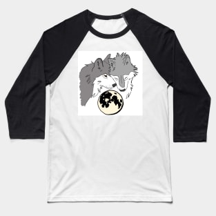 Hug Wolves Moon Color Baseball T-Shirt